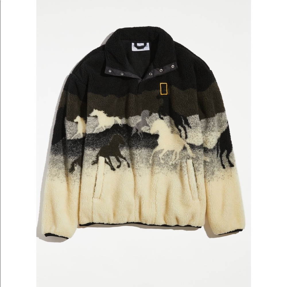 NWT* Parks Project x National Geographic Wild Horses Sherpa Sweatshirt